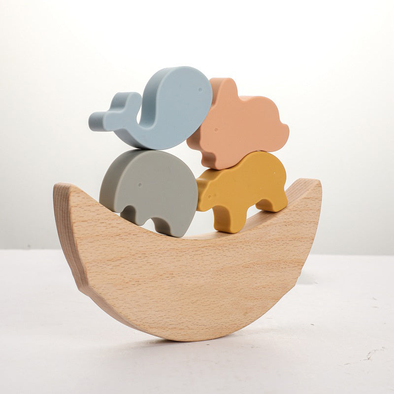 Nordic Style Wooden Animal Stacking Toys